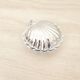 Stainless steel shell-shaped butter dish and its blue bowl