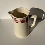 Large pitcher Badonviller red flowers