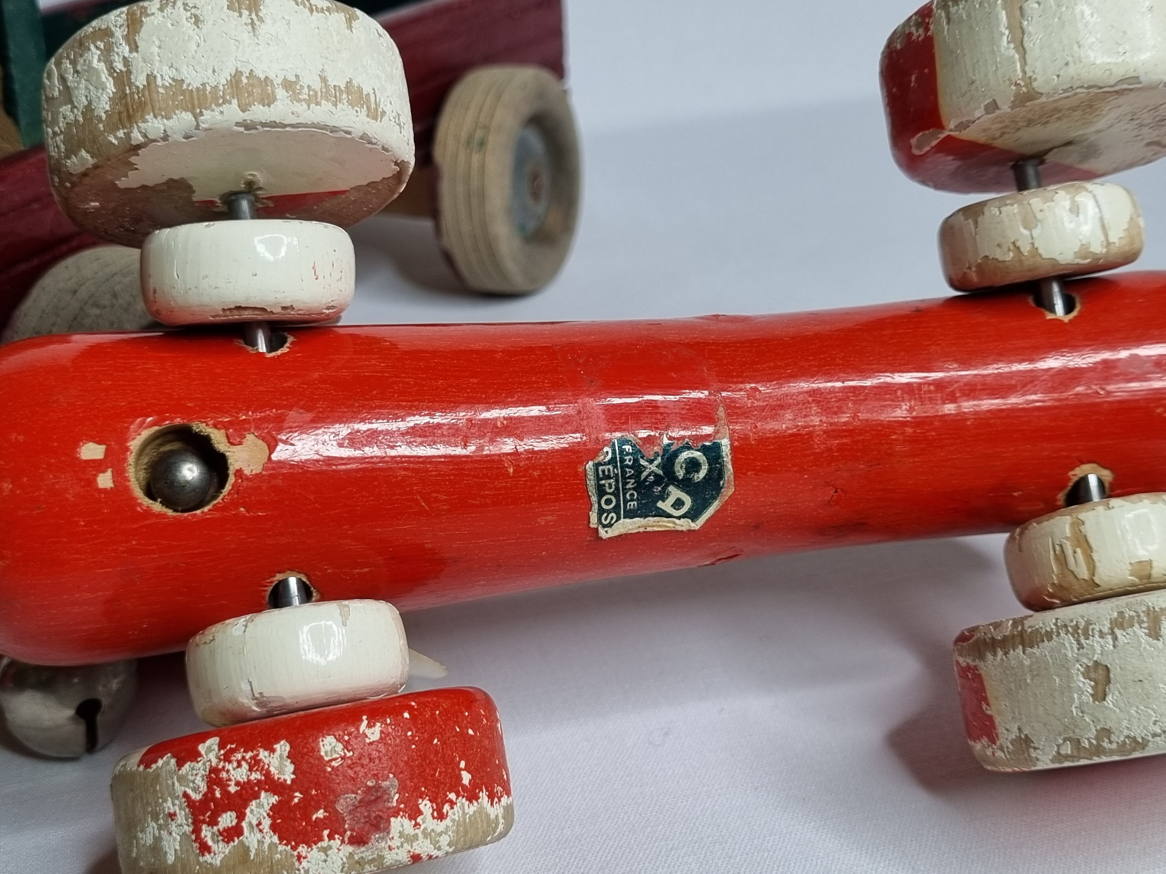 Set of three vintage pulling toys, 50s-60s