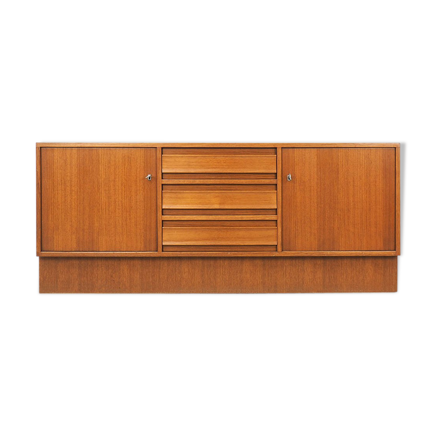 Enfilade vintage en teck allemand avec tiroirs, années 1960