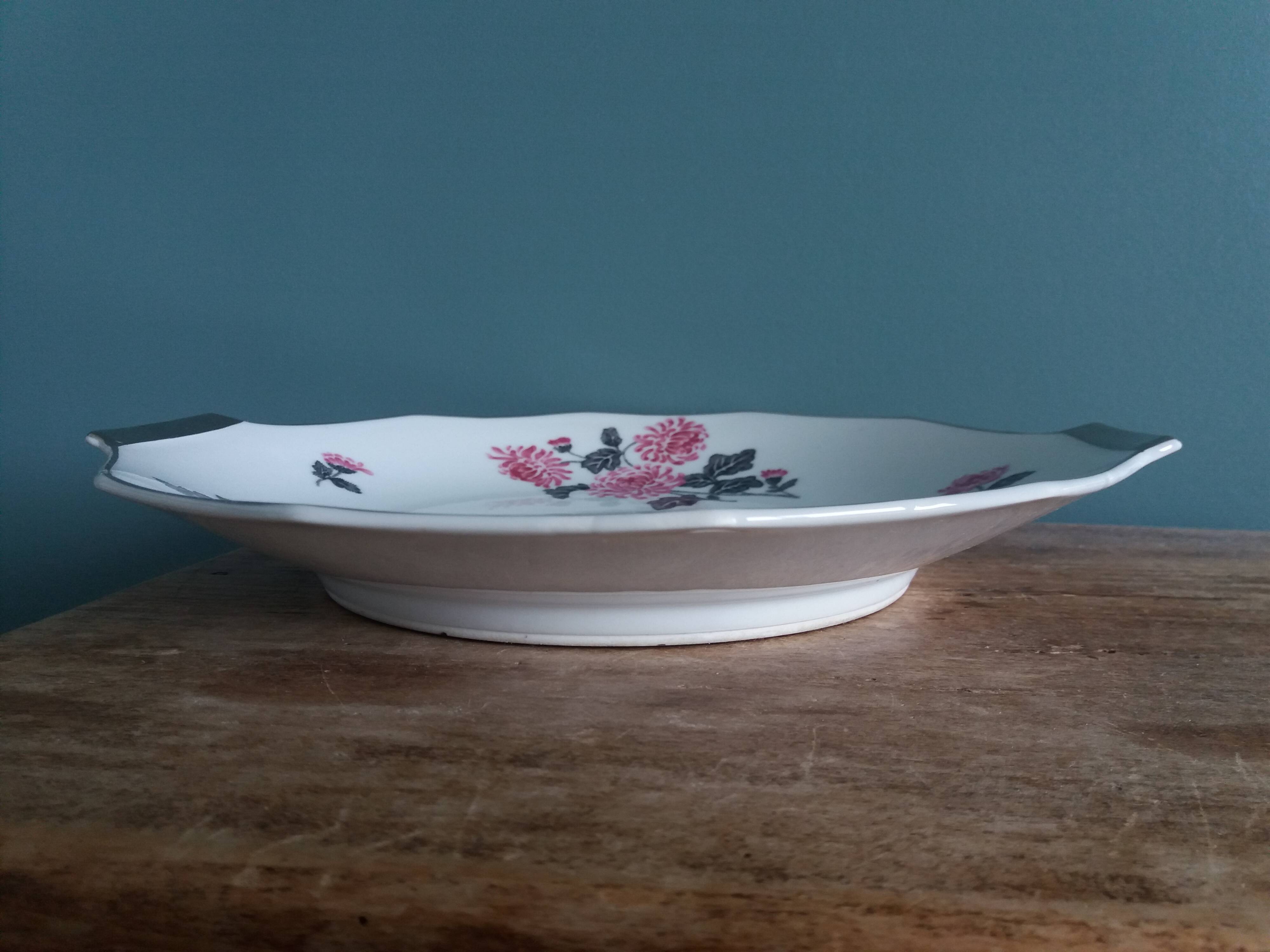 Deep dish in Limoges porcelain, Michelaud Frères