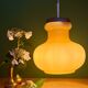 Suspension globe vintage en opaline orange