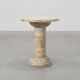 Carved alabaster pedestal with engraved figures, Italy ca. 1900