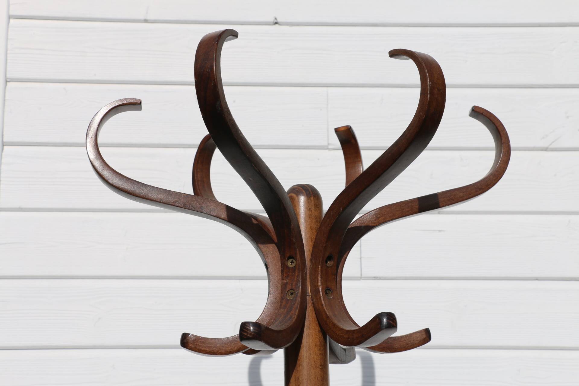 Baumann parrot coat rack, simple, dark beech