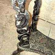 Ethnic carved wooden worker's furniture