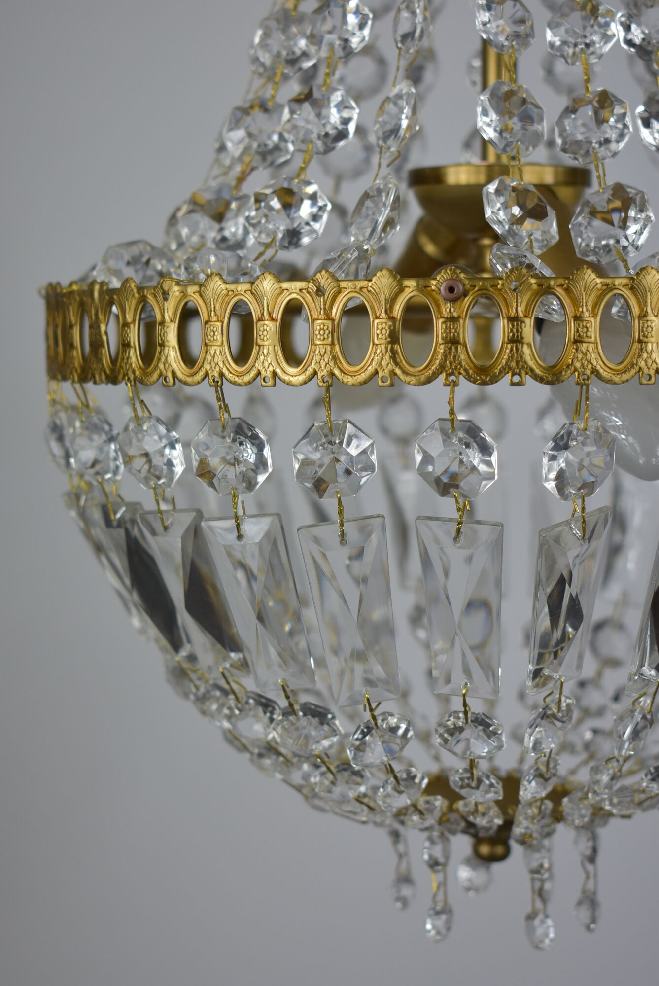 vintage glass stamped hot air balloon chandelier