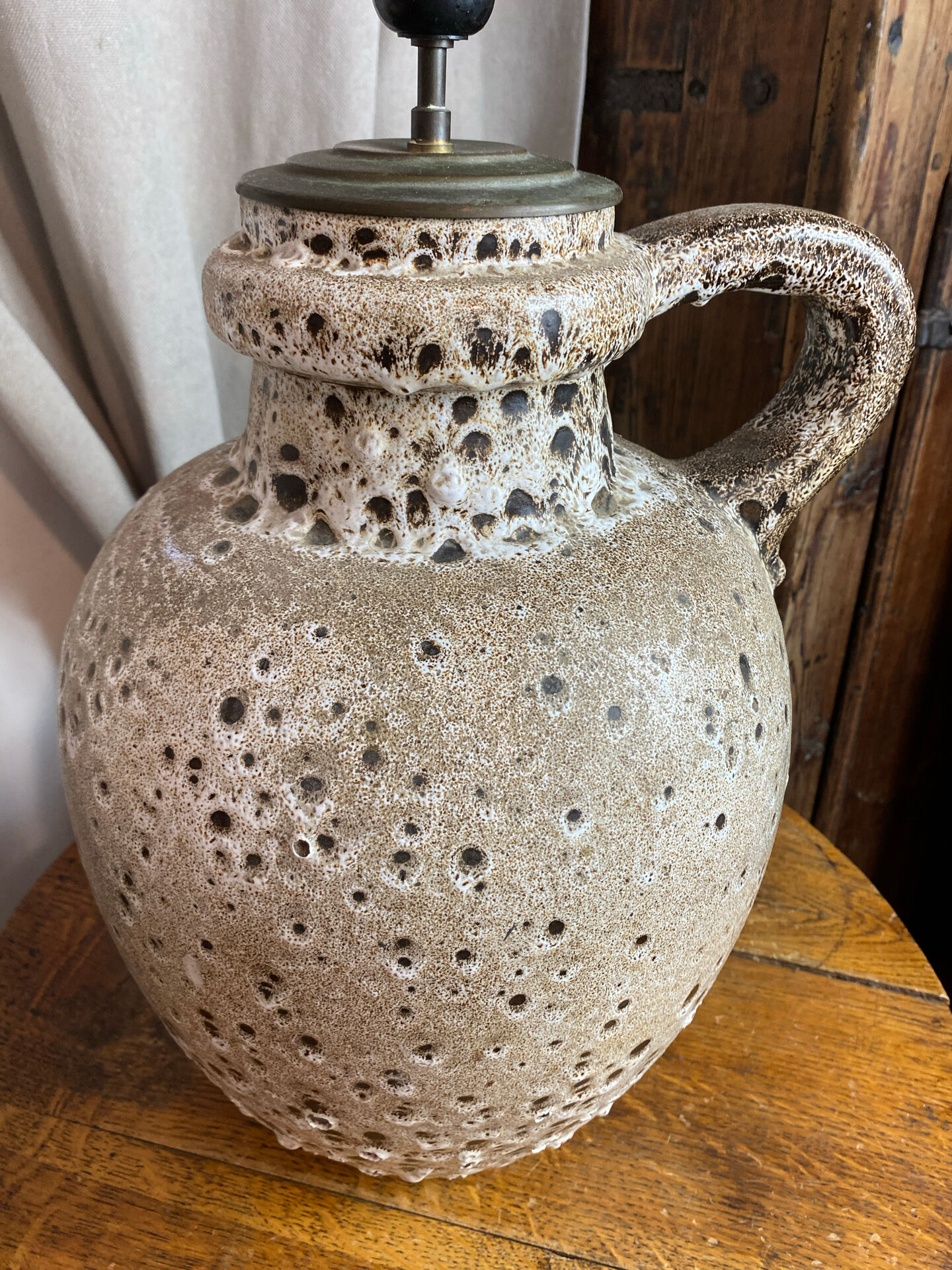 Lamp, large model, fat lava ceramic, West Germany