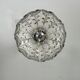 Venetian chandelier in colorless and brown murano glass circa 1970