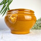 Vintage Ceramic Lion Head Soup Tureen - Honey, Made in France