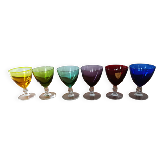 Bayel multi-colored crystal glasses