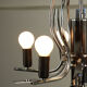 Vintage chrome swan shaped chandelier, 70