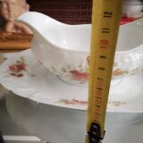 Gravy boat +2 Porcelain Raviers Limoges Lafarge / Floral Country Decor