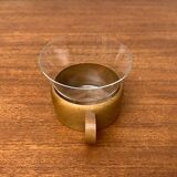 Mid-century wooden tea glasses, 1960s, set of 5