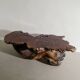 French Brutalist Sculptural Free Form Wooden Root Sofa Coffee Table, 1960s