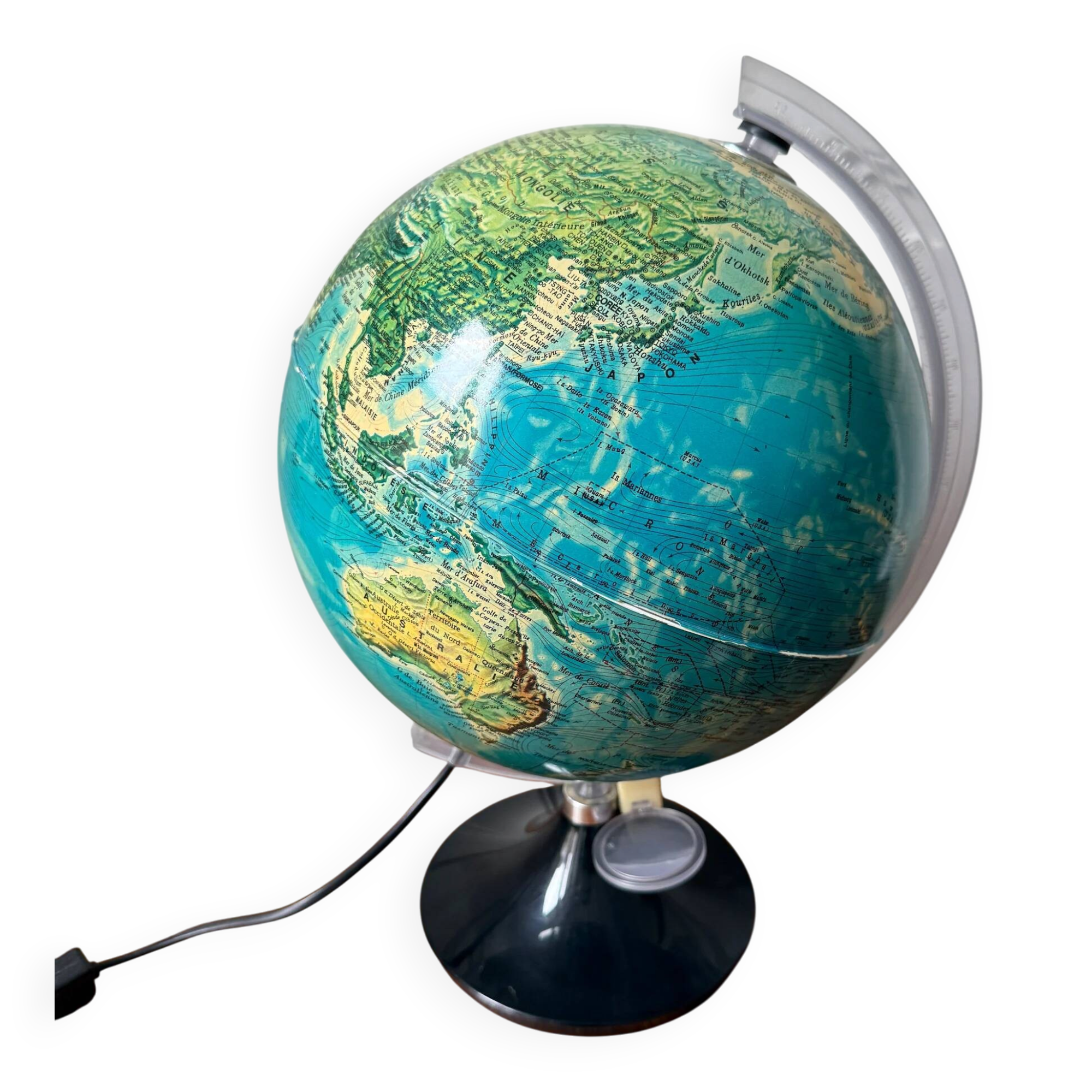 Illuminated terrestrial globe Tecnodidattica – Made in Italy 1970/80