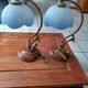 Set of 2 vintage goose neck lamps