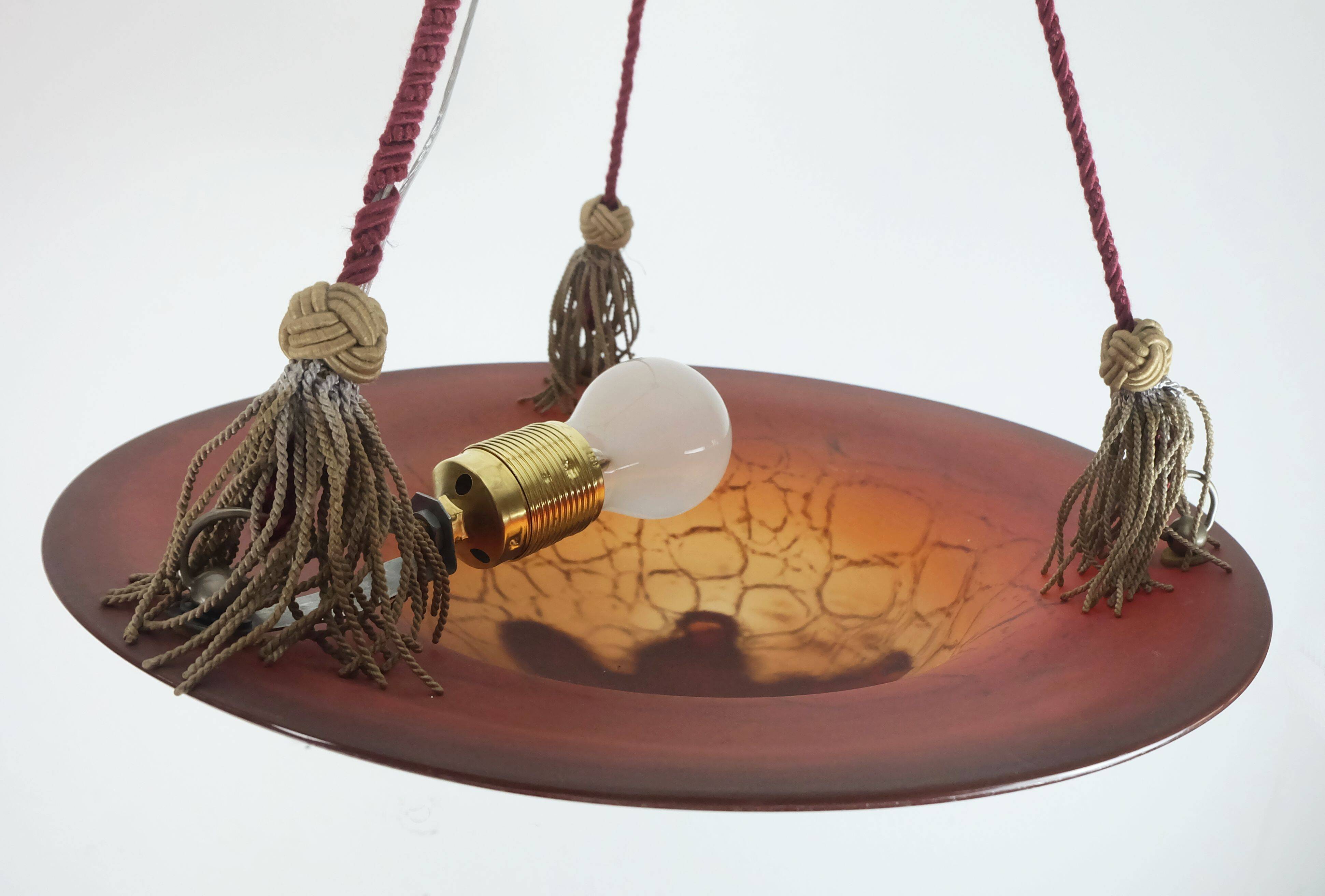 art deco WMF ikora PENDANT LIGHT ikoraglass 1930s avantgarde design