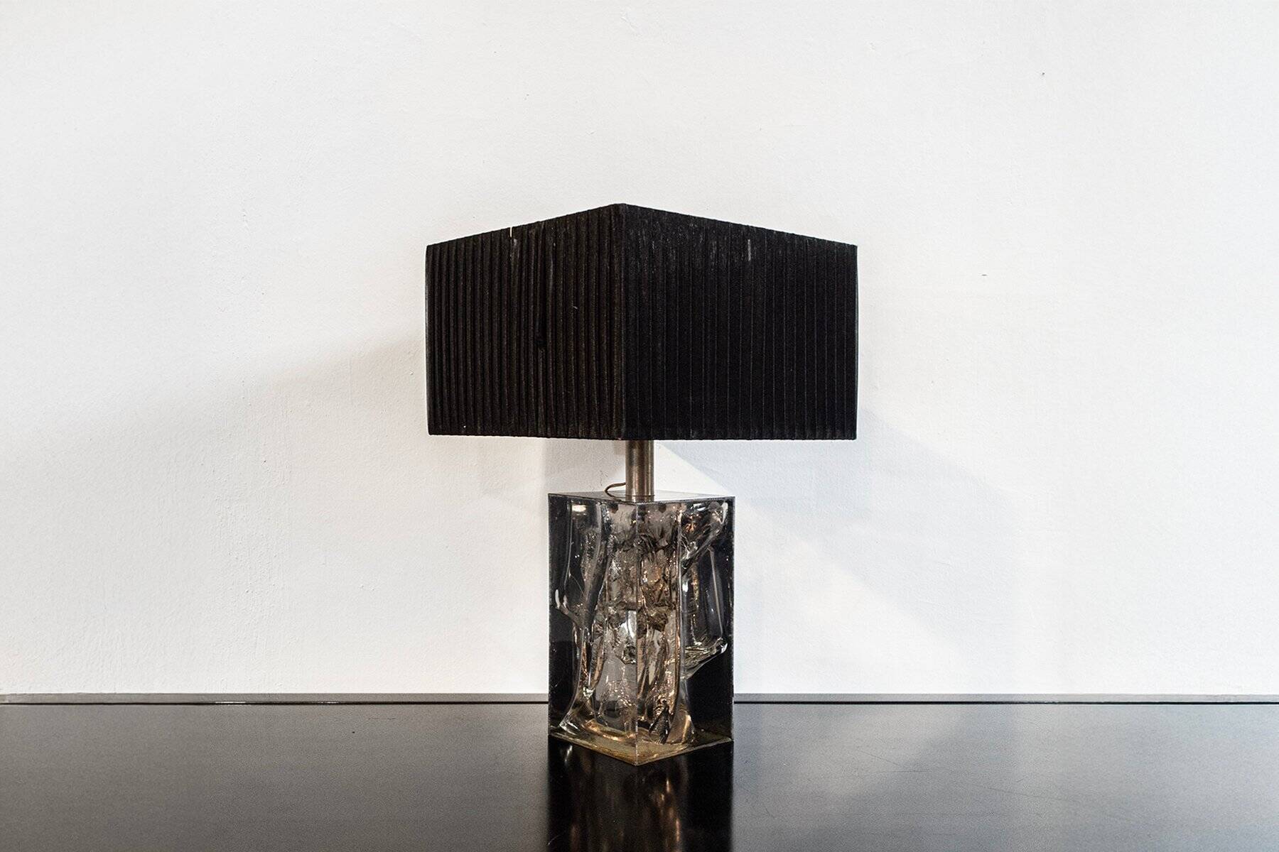 Acrylic glass table lamp, 1970s
