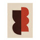 Abstract collage on paper signed eawy