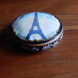 Boite à bijoux J'aime Paris motif Tour Eiffel en porcelaine des années 90