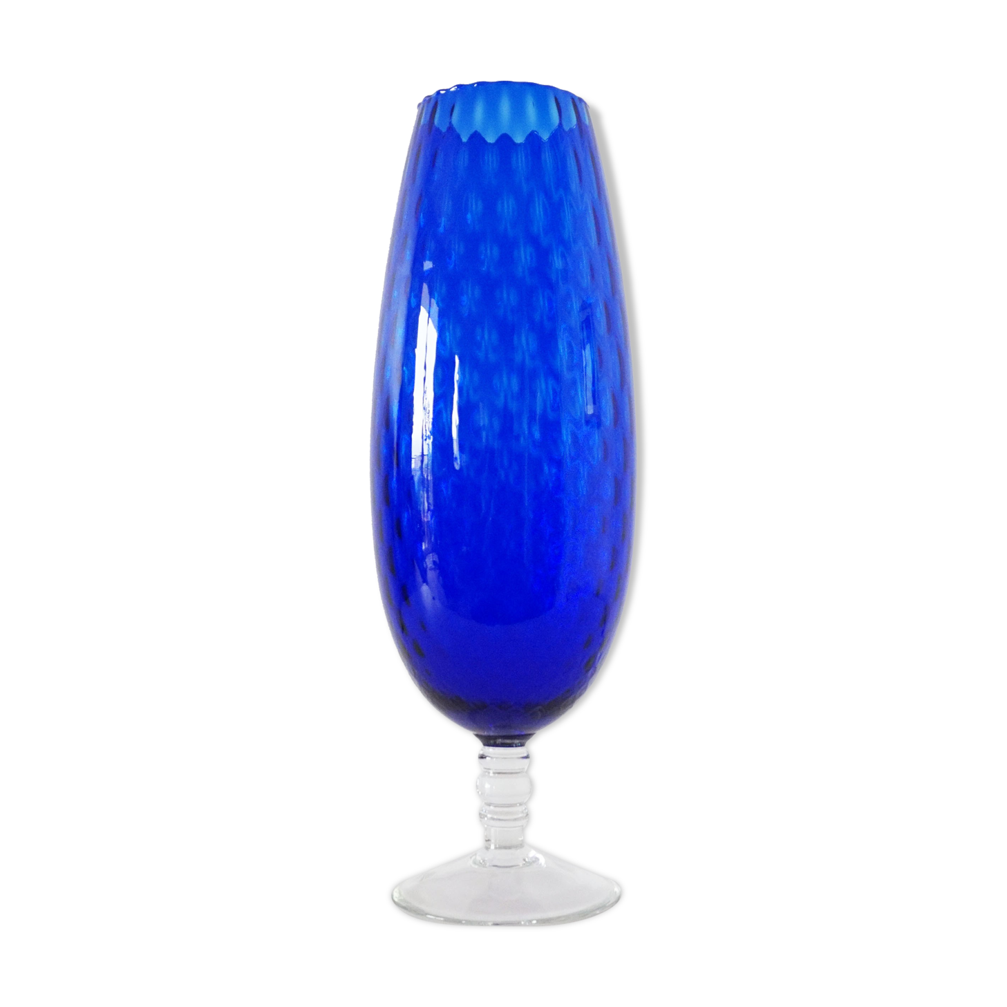 Vase en verre soufflé italien Empoli