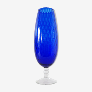 Vase en verre soufflé italien Empoli