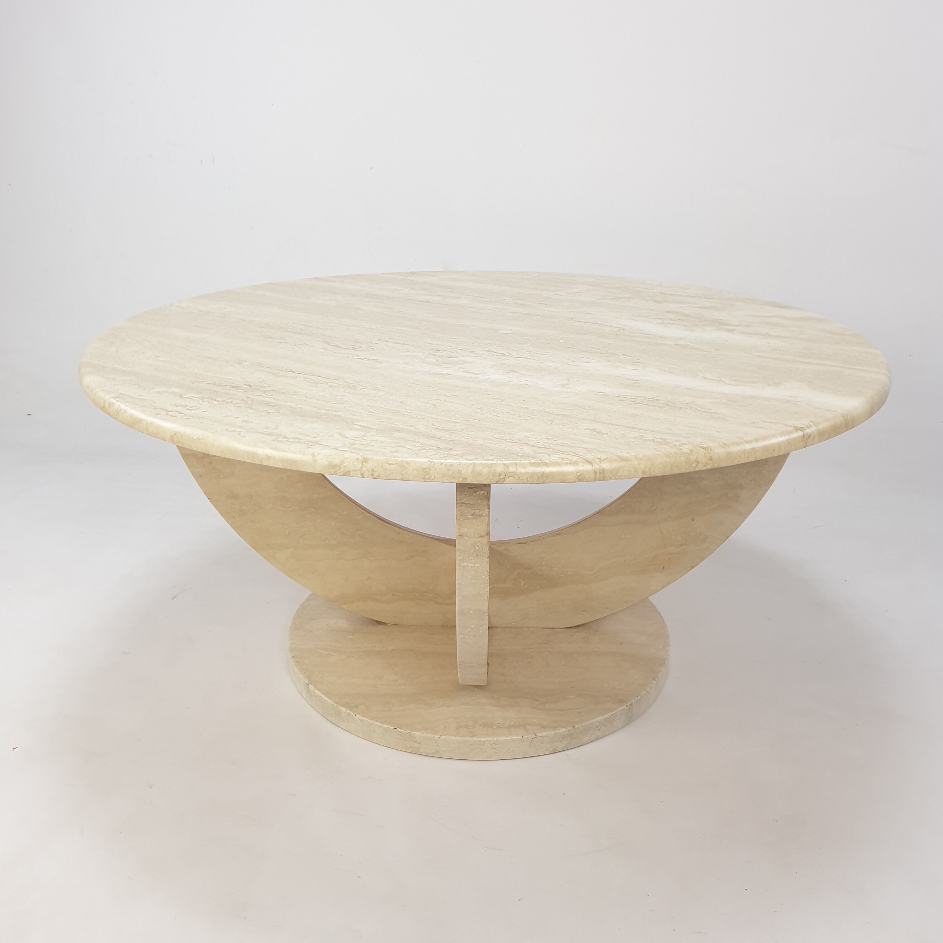 Italian travertine coffee table, 1970s