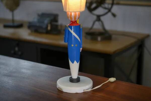 Empire soldier lamp by Suzanne Bonnichon for Jacques Adnet 1960’s