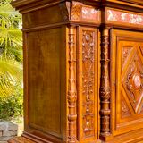 Walnut Cabinet with Marble Inlays Renaissance Style