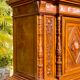 Walnut Cabinet with Marble Inlays Renaissance Style