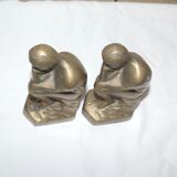 Pair of greenhouses books bronze the thinker by Rodin