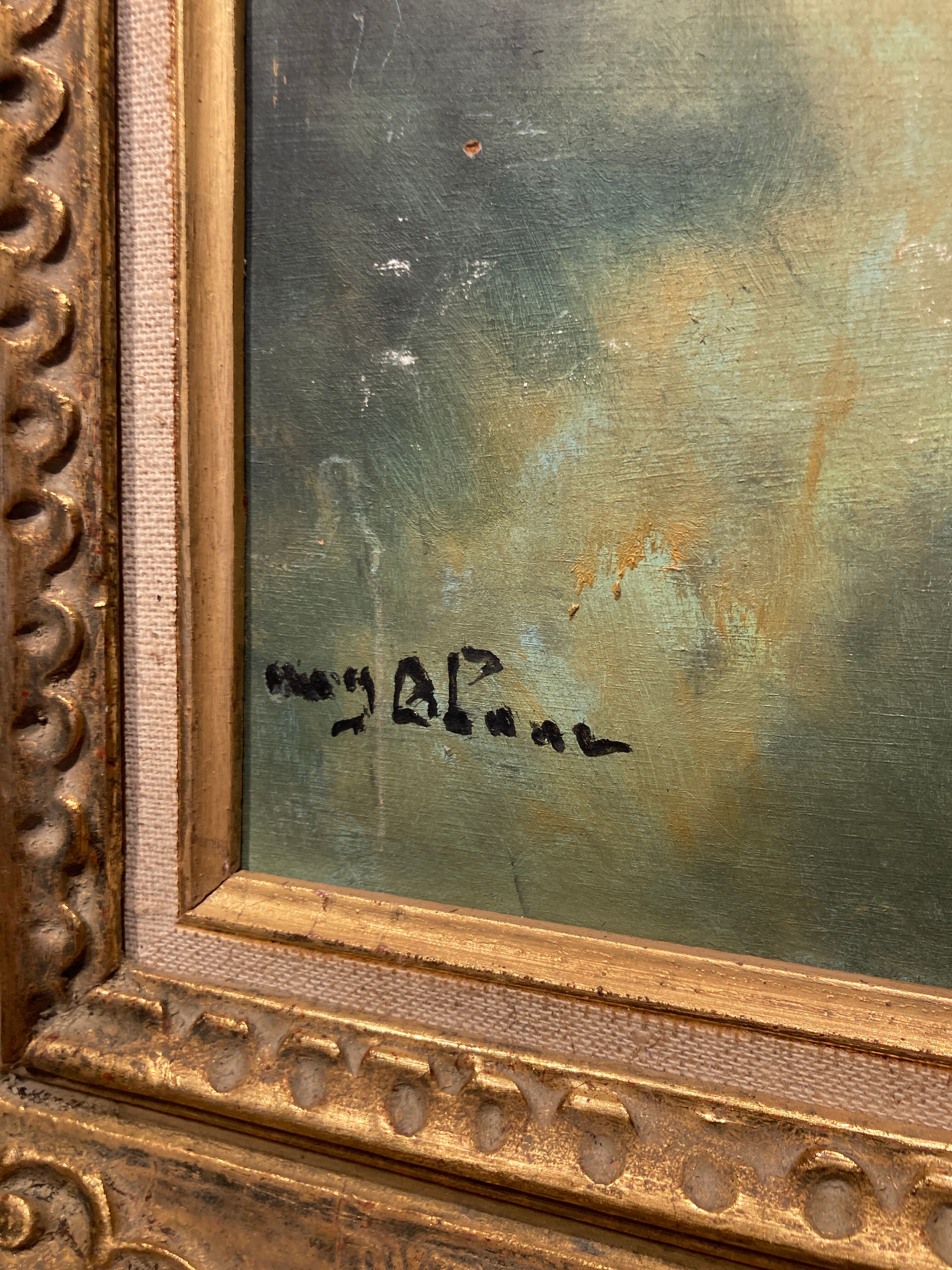 Oil on canvas framed