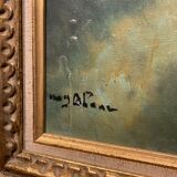 Oil on canvas framed