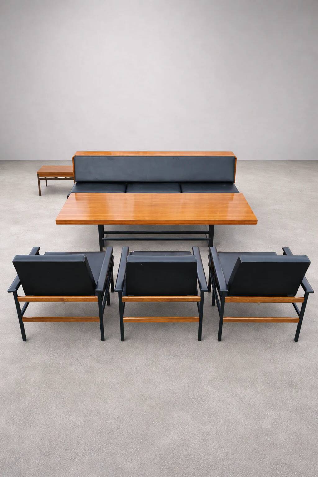 Retro sofa, armchairs & table, 1960s, “Belmondo”, Czechoslovakia