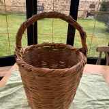 Old braid wicker basket
