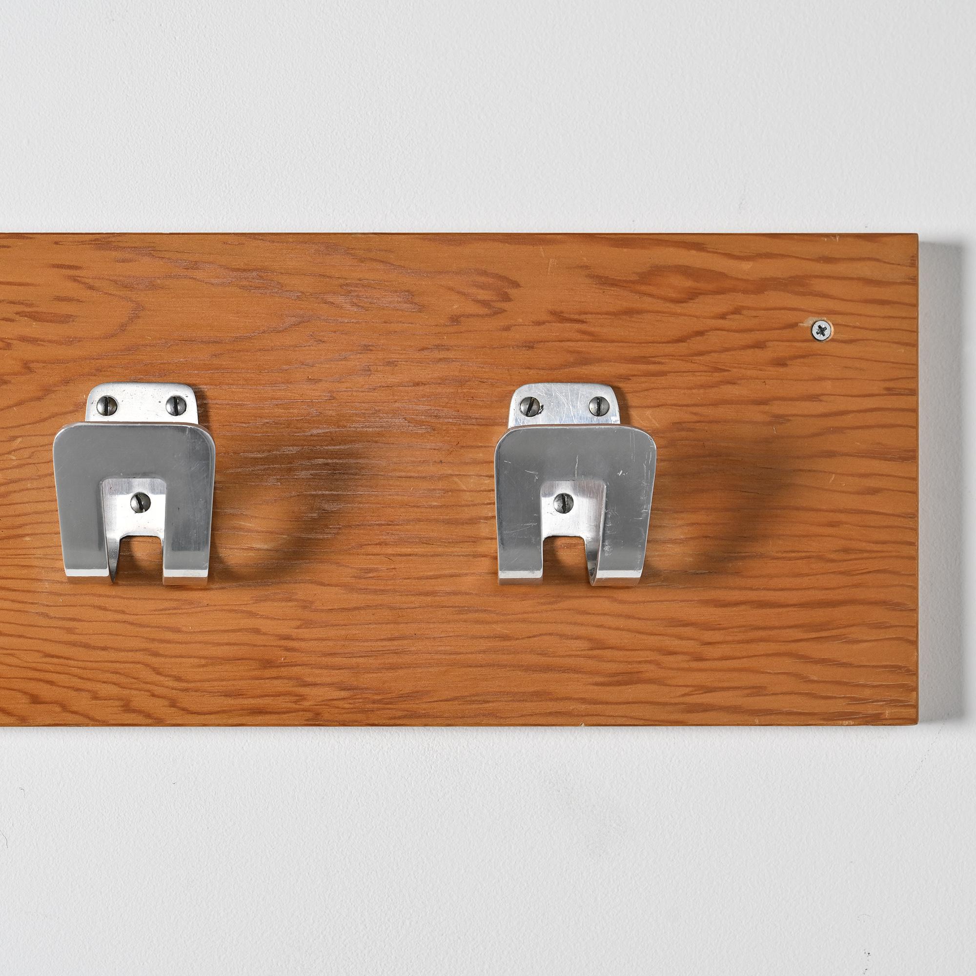 Wall coat rack by Pierre Guariche for La Plagne, around 1968.