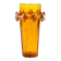 Diatret vase, mid-century modern, orange pressed glass, designed by J.S. Drost, Ząbkowice, Poland, 1970s