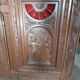 Breton buffet furniture 2 bodies carved by a Breton craftsman in oak with 2 keys