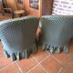 Pair of Napoleon III toad armchairs