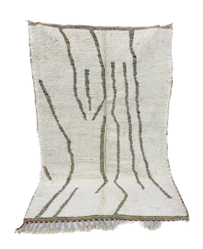 Handmade natural wool Berber rug size 150 x 250 cm