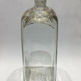 Bouteille en verre décoré de motifs doré