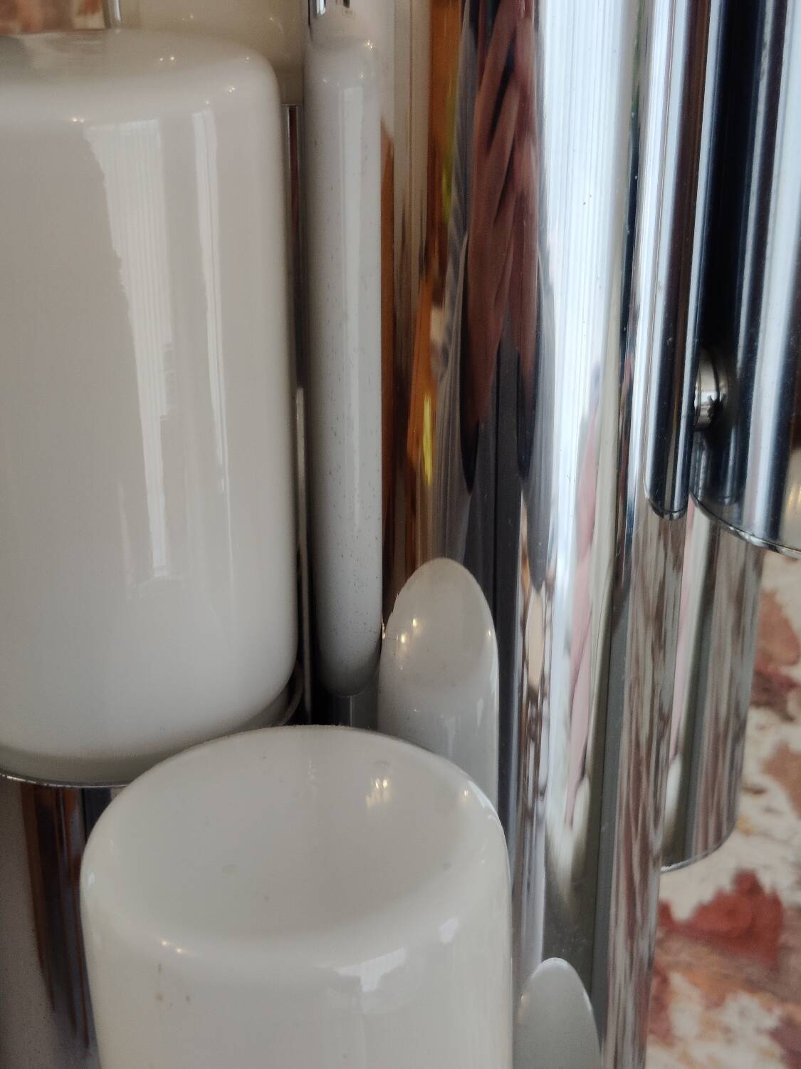 Iconic floor lamp by Gaetano Sciolari, chrome, 1970s - Space Age vintage
