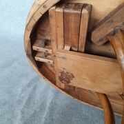Extending table with vintage bentwood base from the end of the 19th century