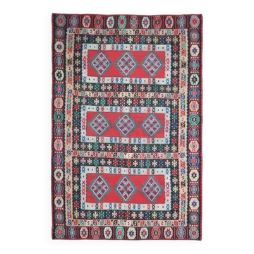 Tapis turc en laine et coton noué à la main des années 1970, 207x311.