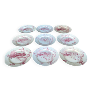 Série 9 assiettes en