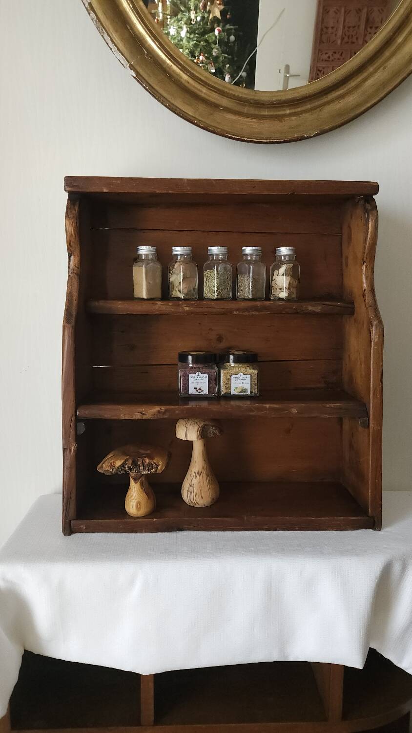 Old country wall shelf