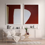 Set of two rusty canvases