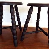 Pair of tripod stools