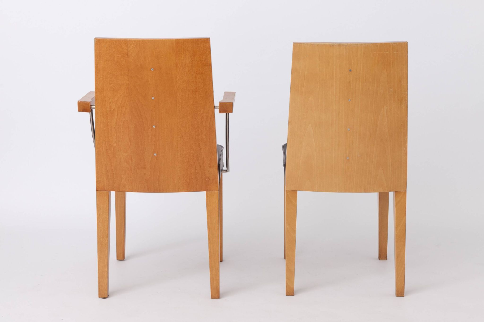 Set of 2 Inno Interior Oak Chairs, Armchair & Side Chair, Finnish 1990s