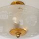 Lustre vintage années 40 en cristal décoré et laiton design italien